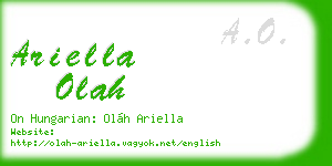 ariella olah business card